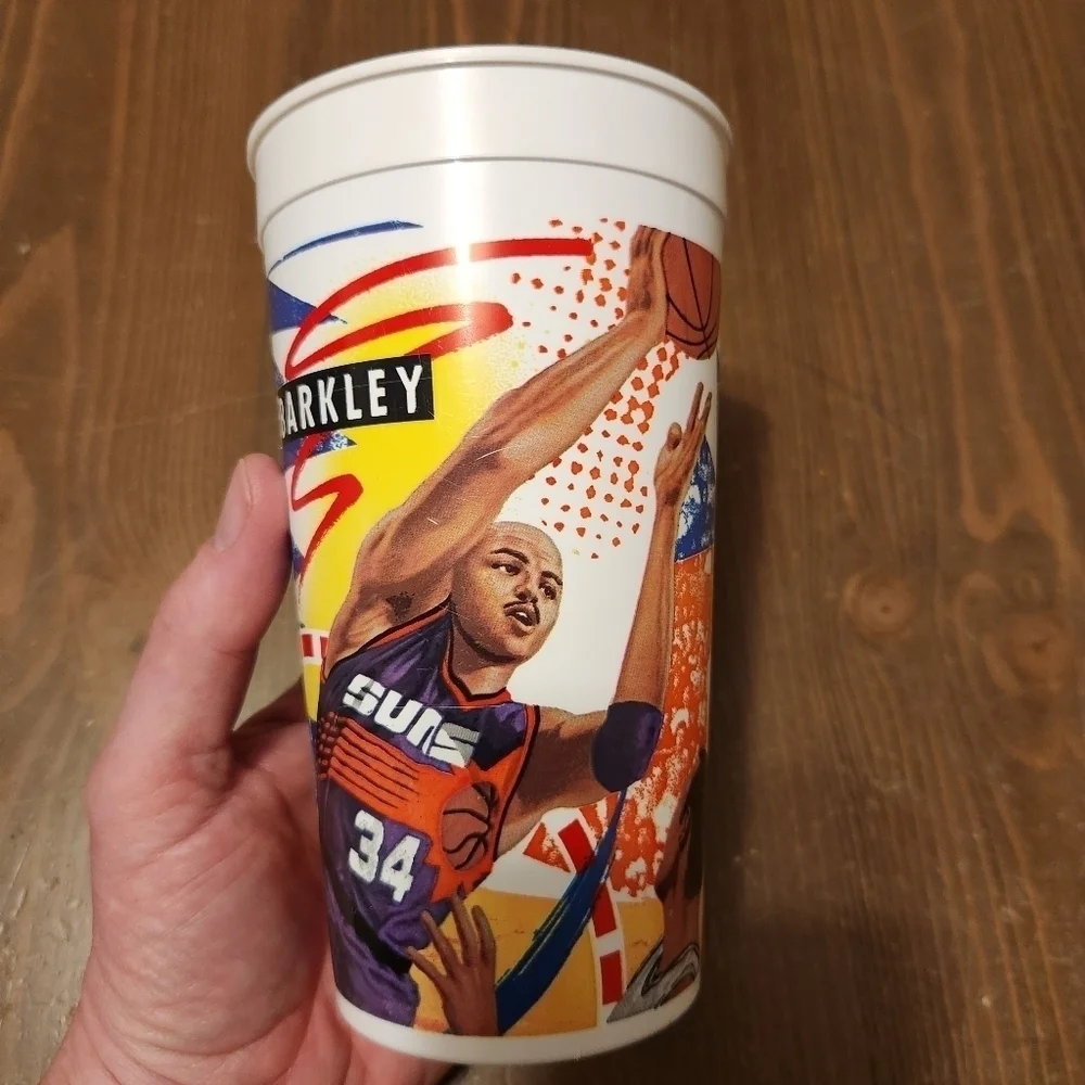 Vtg 1994 McDonalds Nothing But Net MVP's Charles Barkley, Phoenix Suns Cup NICE